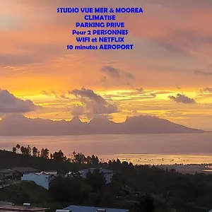 Apartment Vaimiti Pour 2 Personnes Vue Et Moorea, Faaa